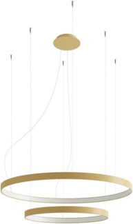 SOLLUX TH. 214 Kronleuchter RIO LED 80W Aluminium gold L:78cm B:78cm H:150cm 3000K