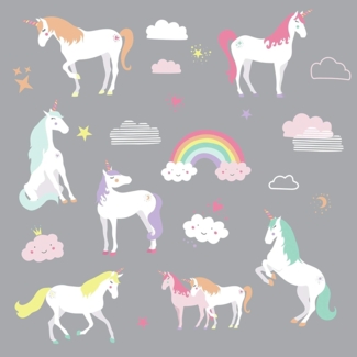 Enhjørning / Unicorn Wallstickers