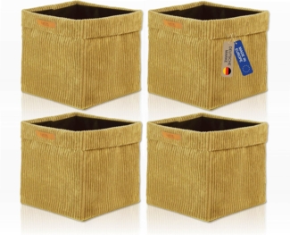Lycce Regalkorb Lycce Kallax Boxen Cord, faltbare Aufbewahrungsboxen 33x33xH31cm (4 St)