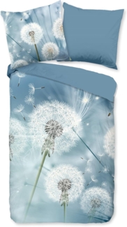 good morning Bettwäsche Baumwolle, Renforcé, 2 teilig, Pusteblumen, blau weiß