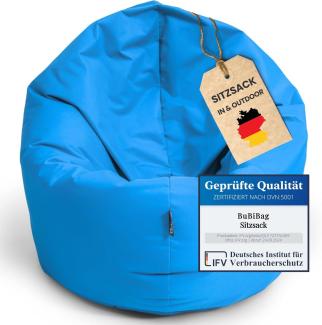 BubiBag Sitzsack für Erwachsene -Indoor Outdoor XL Sitzsäcke, Sitzkissen oder als Gaming Sitzsack, geliefert mit Füllung (125 cm Durchmesser, königsblau)