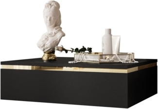 Lookway Nachttisch AURORA schwarz matt zum Aufhängen, Breite : 48,4 cm