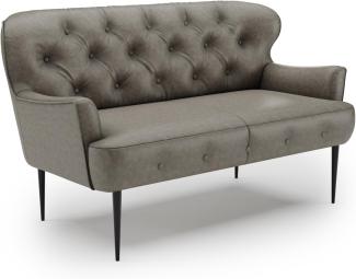 CAVADORE Sofas, Holzwerkstoff, Mikrofaser Preston Anthrazit, 2-Sitzer