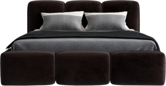 Polsterbett STAR 180x200 ohne Matratze mit Bettkasten und Lattenrost. Farbe: Espresso 6