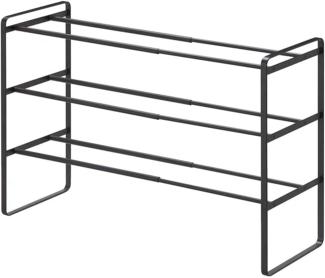 Yamazaki Schuhregal "Tower" aus Metall, klein, minimalistisch, ausziehbar 41-70x46x25cm, platzsparend, Schuhständer, Schuhablage, erweiterbar