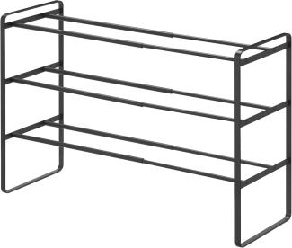 Yamazaki Schuhregal "Tower" aus Metall, klein, minimalistisch, ausziehbar 41-70x46x25cm, platzsparend, Schuhständer, Schuhablage, erweiterbar