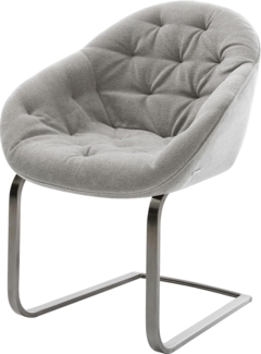 Freischwinger Gaio-Flex Strukturstoff Soft Grau Freischwinger flach Graphit