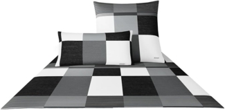 JOOP 'Plaza' Bettwäsche Squares, Black, 155 x 220 cm + 80 x 80 cm