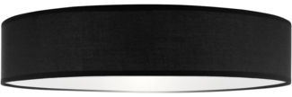 Deckenlampe CEILING DREAM, Stoff Schwarz / Abdeckung satiniert, Ø 60cm