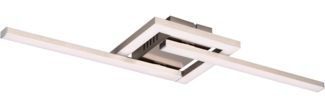 LED Deckenleuchte, Metall, nickel-matt, beweglich, B 54 cm