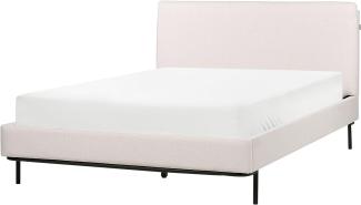 Bett mit Lattenrost CORIO 140 x 200 cm Stoff Creme