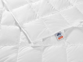 Irisette Daunendecke Nora medium mono Ganzjahresdecke, aus 100% Baumwolle 100% Daune mit Aufbewahrungstasche, 200x200 cm, weiß