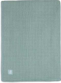 Jollein Basic Knit Babydecke 75 x 100 cm Forest Green / Fleece Grün Dunkel 1