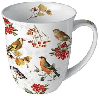 Ambiente Luxury Paper Products Becher Blumen, Pflanzen, Pfingstrosen, Rosen, Mug Tee/Kaffee Tasse, Porzellan, Sommmer/Frühling Motive - Ideal Als Geschenk