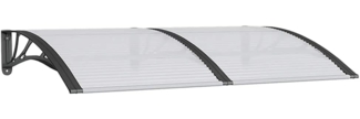 vidaXL Türvordach Schwarz 150x100 cm Polycarbonat 153567