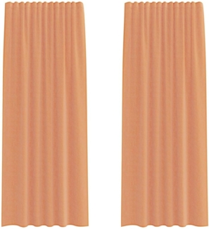 vidaXL Voile Vorhänge mit Stangentaschen 2 Stk. Terrakotta 4102234