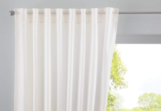 Gardinenbox Vorhang, verdecketeSchlaufen (1 St), transparent, Cationic »JENA« Blickdicht Leinen Optik Meliert extra Breit 2019037