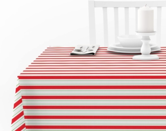 Doge Milano Tischdecke mit Digitaldruck, 100% Made in Italy Rutschfeste Tischdecke für Esszimmer, waschbar und schmutzabweisend, Weihnachtsmodell - Rowan, cm 240x140