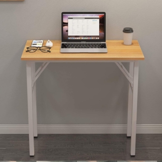 SogesHome Klapptisch Computertisch 80x40 cm PC Tisch Kleiner Schreibtisch Bürotisch Büroarbeitsplatz für Home Office Verwendung Schreibtisch Esstisch Konferenztisch
