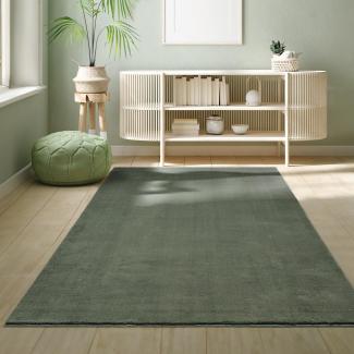 the carpet Relax kuscheliger Kurzflor Teppich, Anti-Rutsch Unterseite, Waschbar bis 30 Grad, Super Soft, Felloptik, Forest, 120x160 cm