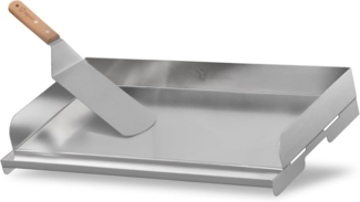 BBQ-Toro Grillplatte Edelstahl Grillplatte, 49,5 x 28 cm BBQ Plancha, Grillblech