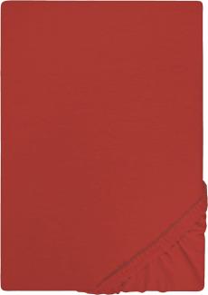 Biberna Jersey-Stretch Spannbettlaken Spannbetttuch 140x200 cm - 160x200 cm Chili