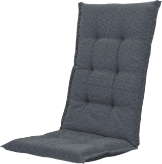 Gardissimo Hochlehnerauflage Gartenstuhlauflagen Check grau 120x50 cm, (1 Auflage, 1 St, 1 Auflage), mit wasserabweisender Imprägnierung
