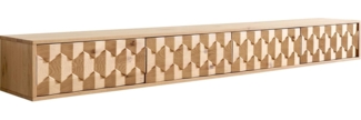 Lowboard Fevo 220 cm Eiche Natur 4 Türen schwebend