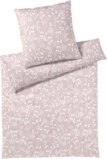 elegante Mako Jersey Bettwäsche Bonjour puder|155x200 cm + 80x80 cm