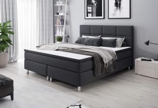 Boxspringbett Rotterdam 180x200 Webstoff Anthrazit