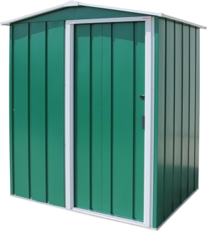 Duramax ECO 5x4 (1.56 m²) Metallgerätehaus, feuerverzinktes Metall gerätehaus - Geräteschuppen, verstärkte Dachkonstruktion, wartungsfreier und wetterfester Metallschuppen, Grün