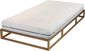 biberna Sleep & Protect 0808422 Matratzenauflage Molton mit Sanfor Ausrüstung, atmungsaktiv, hohe Feuchtigkeitsaufnahme 1 x 150 x 200 cm natur