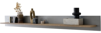 Wandboard Tamaris in grau matt und Eiche 217 cm