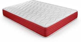 DUÉRMETE ONLINE Viskoelastische Lite Matratze, wendbar, fest und bequem, sehr atmungsaktiv, für Winter/Sommer, Weiß, 135x190 cm