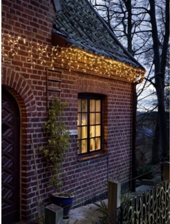 KONSTSMIDE No. 2772-802 LED Eisregen Lichtervorhang 400x bernsteinfarbene Dioden IP44