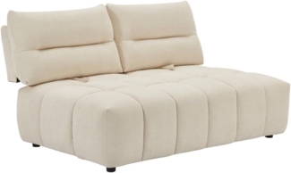 Vente-unique - Sofa 2-Sitzer mit verstellbarer Rückenlehne - Strukturstoff - Beige - APOLIU