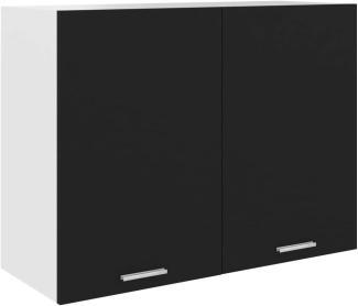 vidaXL Hängeschrank Schwarz 80x31x60 cm Holzwerkstoff 801277