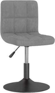 vidaXL Drehbarer Barhocker Hellgrau Samt 334252