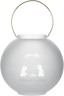 Räder Gefrostetes Glaswindlicht Krippe D. 18cm H. 17cm