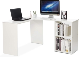 Mondeer Computertische, Holzwerkstoff, Weiß, 108×135×73.5cm