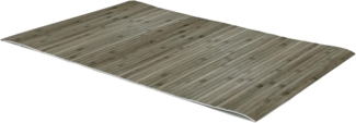 Comart - Küchenteppich aus Bambus – 50x110 cm – rutschfeste Unterseite – waschbar – behandelter Naturbambus – Spritzwassergeschützt – Mehrzweck-Läufer – Matter Holz-Effekt – bunter Bambus – Grau