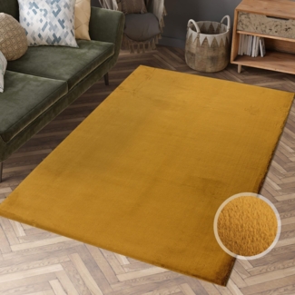 Carpet City Hochflor-Teppich TOPIA 400, rechteckig, Höhe: 21 mm, Kunstfell-Teppich mit Kaninchenfell-Optik, Haptik, Schlafzimmer