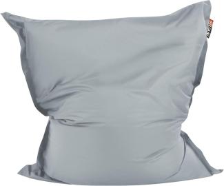 Beliani 'FUZZY' Sitzsack mit Innensack, Polyester hellgrau, 140x180 cm