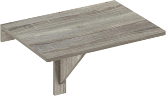 Furinno Hermite Klapptisch zur Wandmontage, französische Eiche