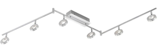SILEDA Paul Neuhaus Deckenleuchte, aluminium matt 6xLED-Board 6W 3000K Badleuchte, IP4410934