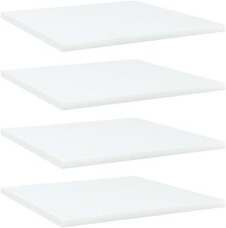 vidaXL Bücherregal-Bretter 4 Stk. Weiß 40x40x1,5 cm Holzwerkstoff 805170