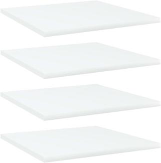 vidaXL Bücherregal-Bretter 4 Stk. Weiß 40 x 40 x 1,5 cm Spanplatte