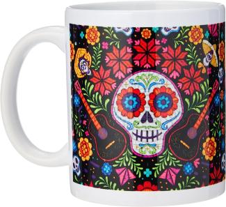 Disney MG24921 Coco Embroidered Skull Coffee Mug KaffeeTasse, porzellan, Mehrfarbig