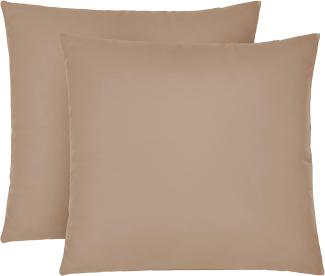 biberna Feinjersey-Kopfkissenbezug 0077144 Macchiato 2X 80x80cm