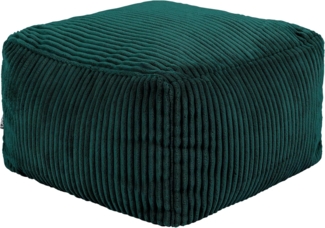 icon Sitzpuff „Theo“, Cord, Fußhocker für das Wohnzimmer, Sitzhocker, Sitzpouf, Sitzsack Hocker Groß, Sitzkissen